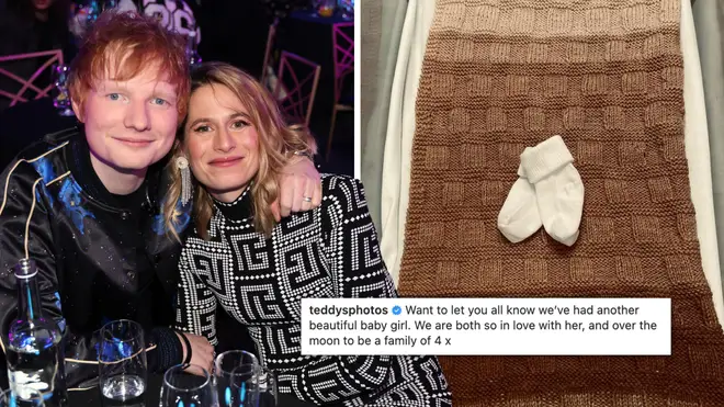 Ed Sheeran and Cherry Seaborn said they are 'over the moon' following the arrival of their second daughter