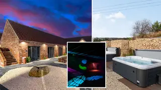 The incredible holiday home is situated in Nottinghamshire