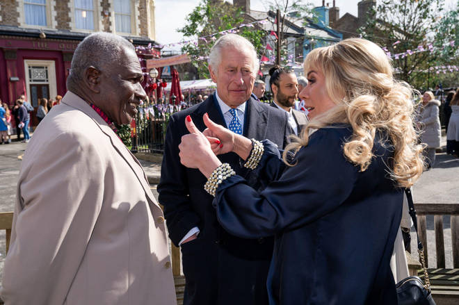 Prince Charles visited the residents of Albert Square