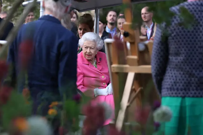 The Queen was shown around the grounds of The Chelsea Flower Show by Keith Weed, the president of the Royal Horticultural Society
