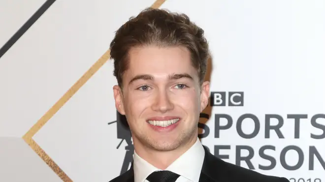 AJ Pritchard on the red carpet at the BBC Sports Personality