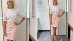 Holly Willoughby is wearing a peach skirt from Reserved