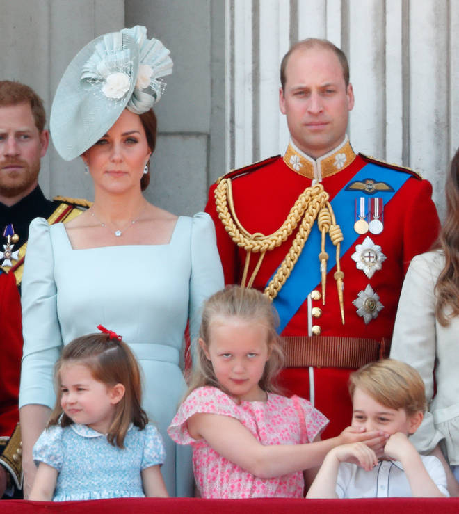 The Duchess of Cambridge coordinated her ensemble with her daughter, Princess Charlotte, for Trooping the Colour in 2018