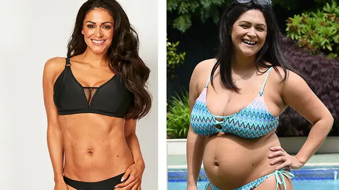 Casey Batchelor now (left), compared with last summer