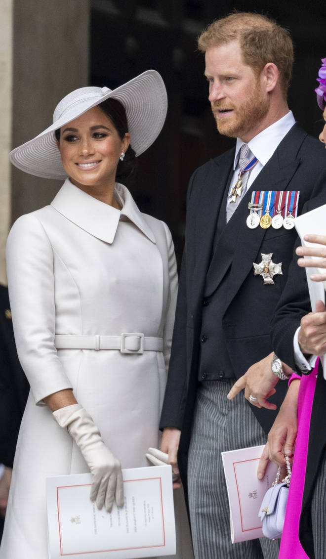 Meghan Markle and Prince Harry flew to the United Kingdom to celebrate the Queen's Platinum Jubilee over the weekend, bringing their two children with them
