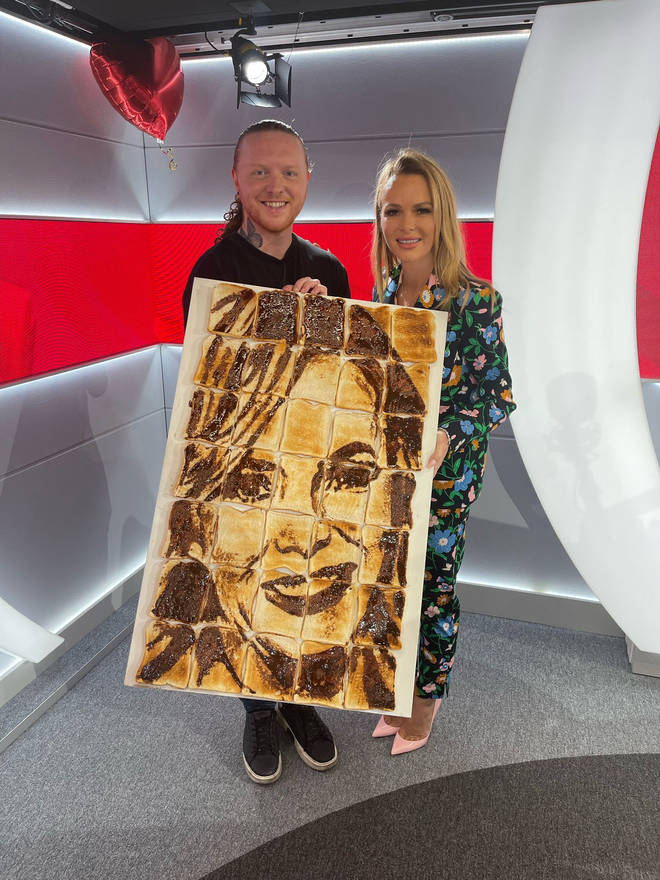 Amanda Holden was turned into a toast portrait