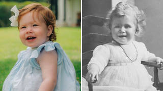 Lilibet is the spitting image of the Queen when she was also one-year-old