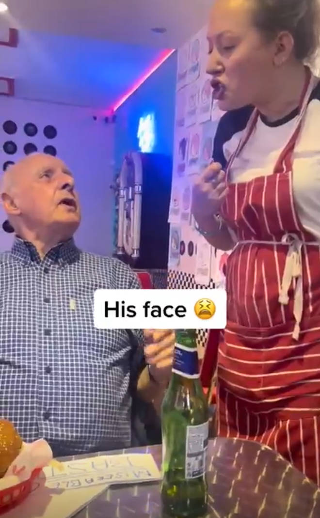 Grandad Albert was shouted at by staff at Karen's Diner