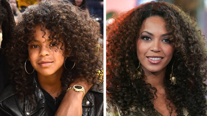 Blue Ivy looked so much like her mum Beyoncé at the NBA finals this week