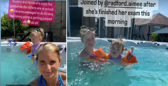 Sue Radford has posted pics of her enjoying the new hot tub