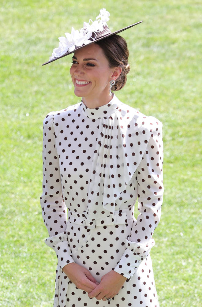 Kate Middleton wore a Sally-Ann Provan hat to keep the sun off her face