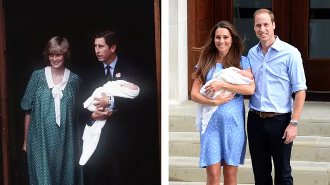 Princess Diana and Kate Middleton give birth at the Lindo Wing
