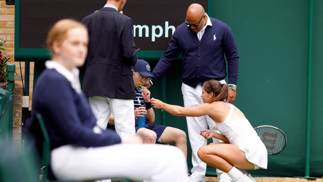 Tennis star Jodie Burrage gave a ball boy Percy Pig sweets