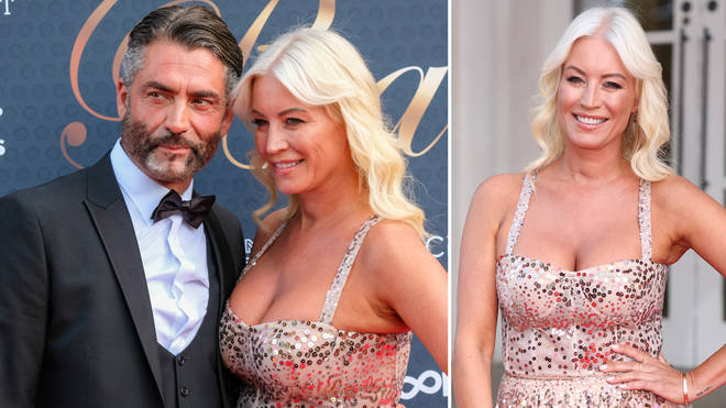 Denise Van Outen posed on the red carpet with her new beau