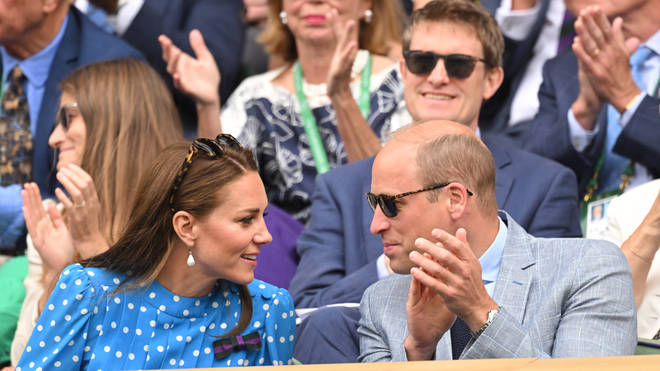The Duke and Duchess of Cambridge sat in the Royal Box at Centre Court