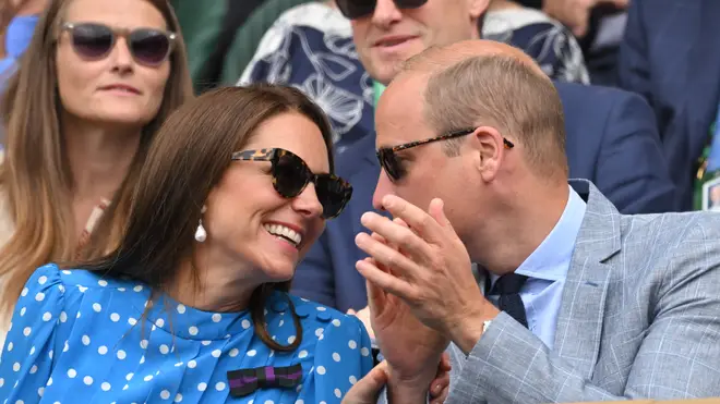 The Duke and Duchess of Cambridge looked very loved-up as they watched the match