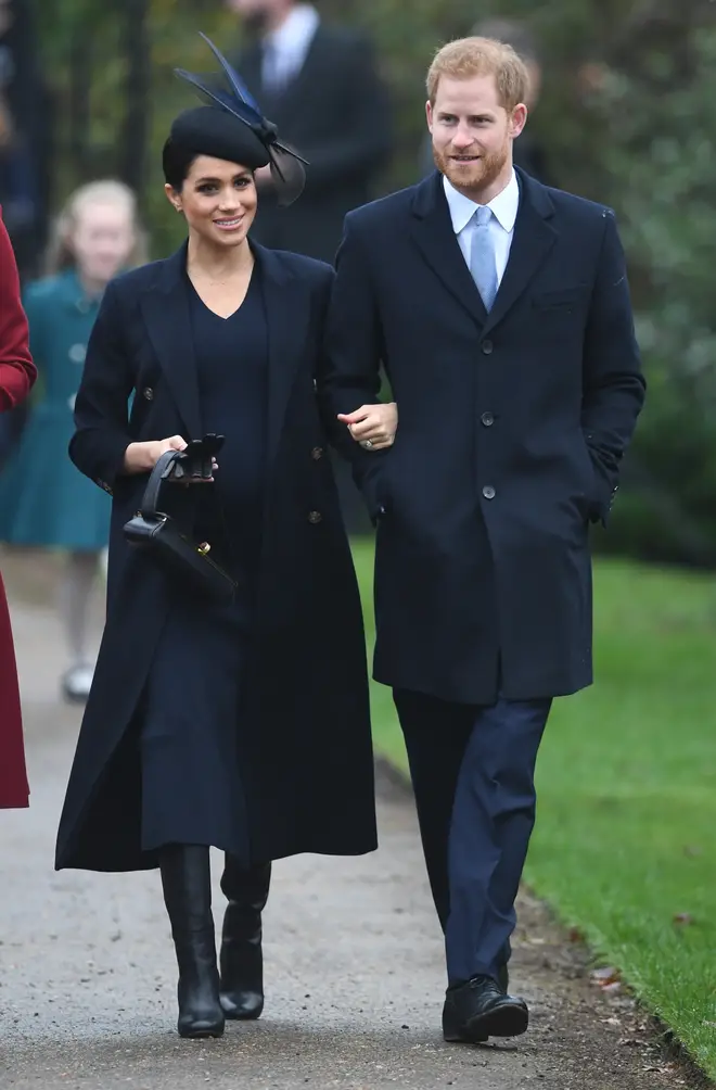Meghan Markle and Prince Harry at Sandringham
