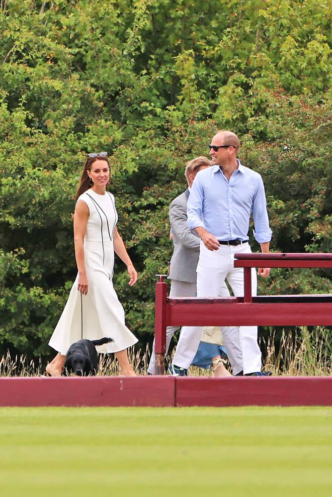 Kate Middleton dressed in a white Emilia Wickstead dress for the event