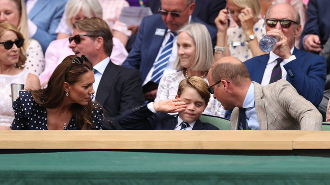 Prince George appeared to be struggling in the 29 degree weather