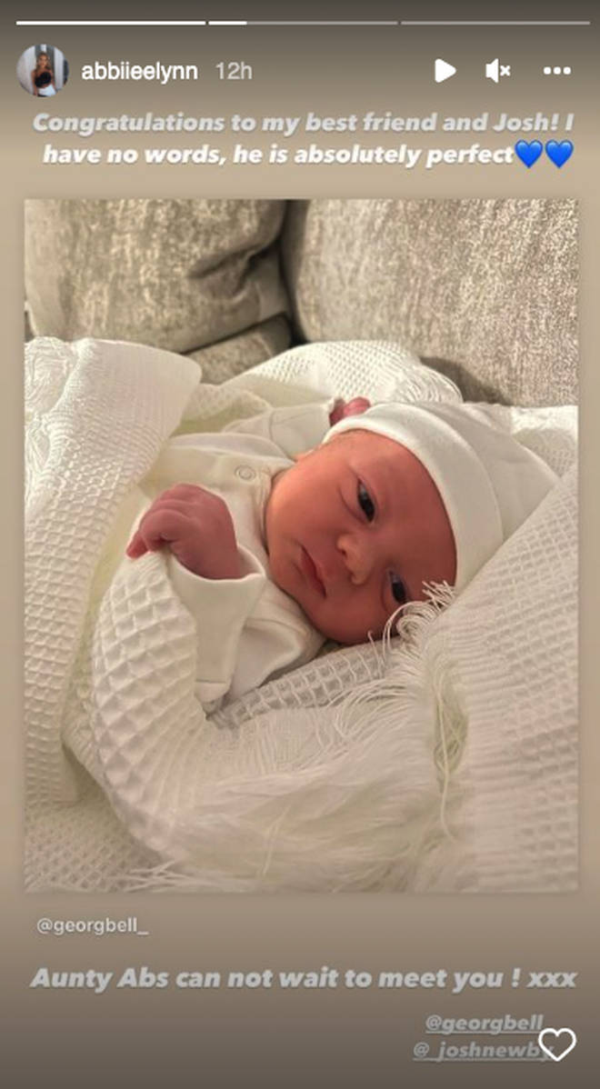 Gogglebox's Abbie shared a picture of the newborn