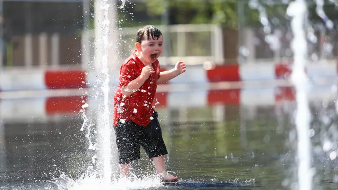 Children are being told to stay at home and keep cool