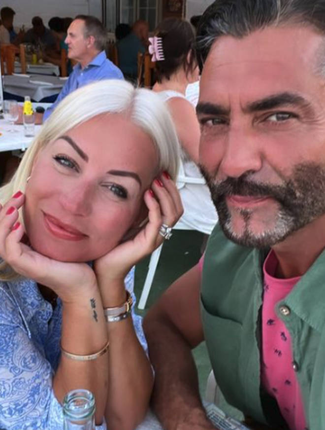 Denise Van Outen is enjoying a holiday with her boyfriend