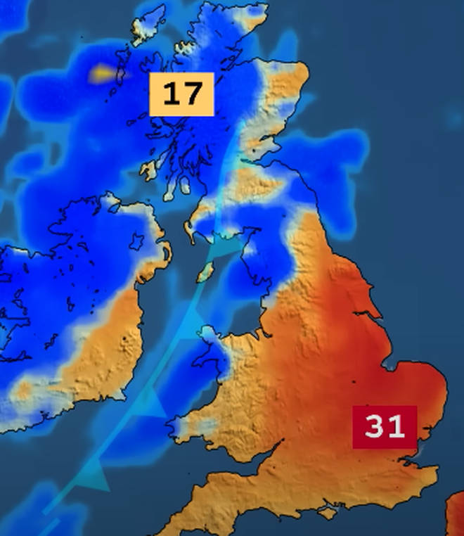 Temperatures could reach 31°C in the south, meanwhile it will stay rather cool in the north