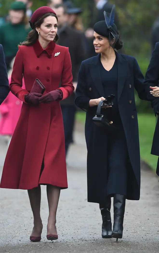 Meghan Markle and Kate Middleton arrived at Sandringham on Christmas Day