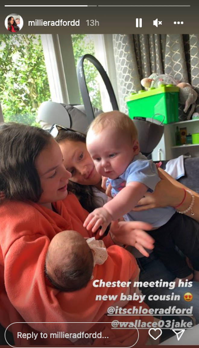 Millie Radford's son met his cousin for the first time