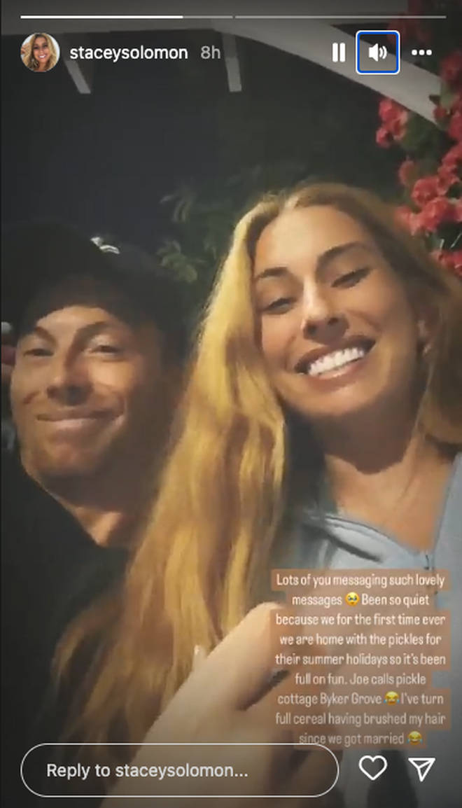 Stacey Solomon returned to Instagram with Joe Swash