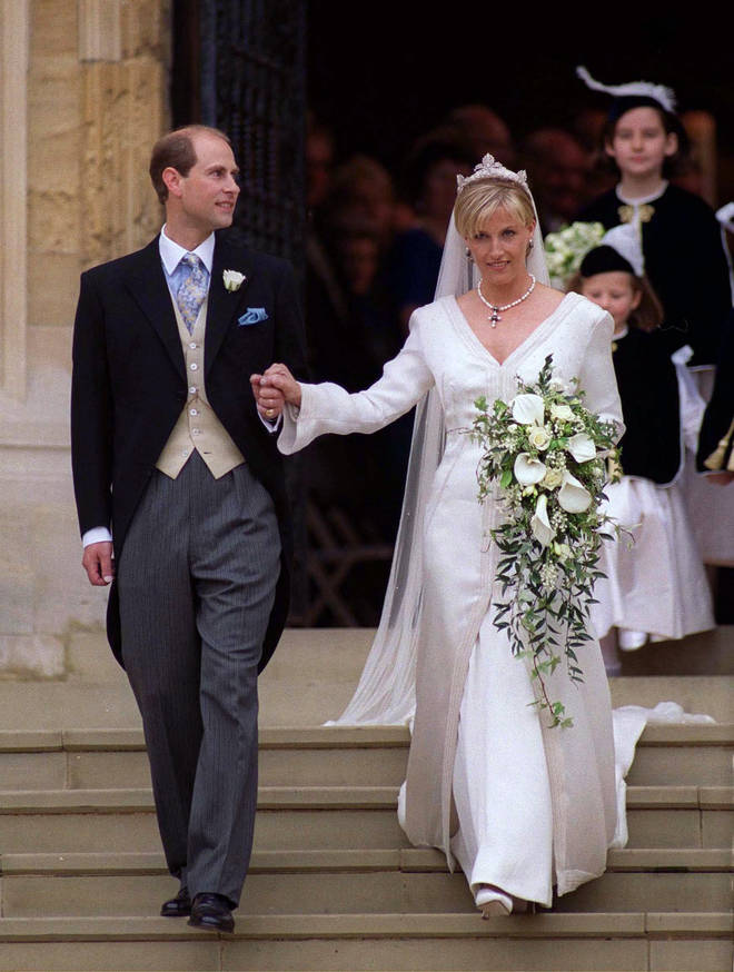 The Earl and Countess of Wessex got married at Windsor Castle in 1999