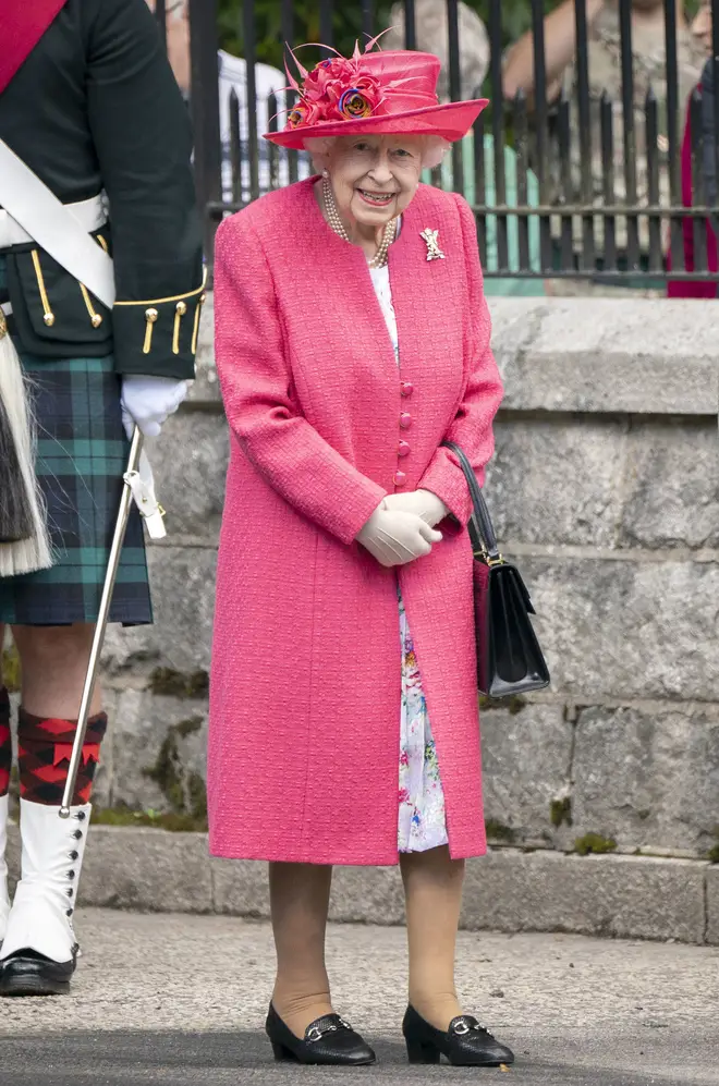 The Queen attended the ceremony last year following her arrival at Balmoral Castle