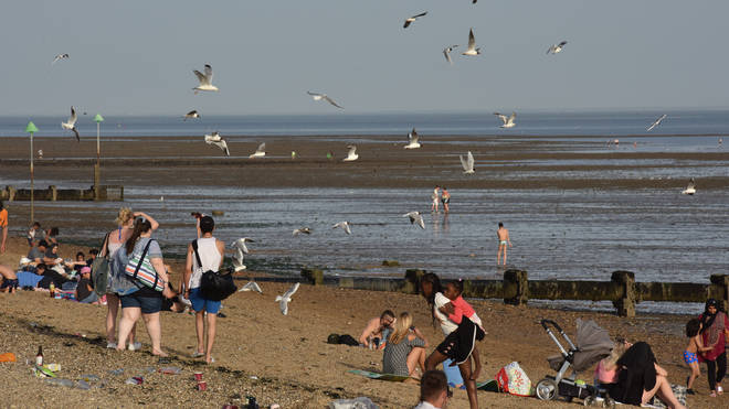 Southend beach in Essex has been affected