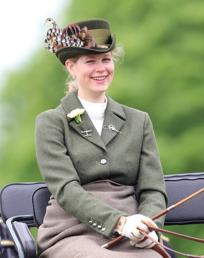 Lady Louise Windsor, 18, was spotted working in the garden centre by customers