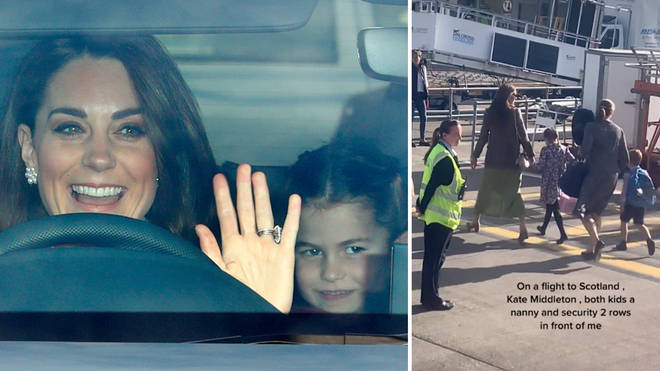 Kate Middleton flew economy with Princess Charlotte and Prince Louis on Sunday evening