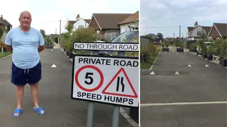 Adrian and his neighbour paid thousands to stop dangerous drivers from using their road