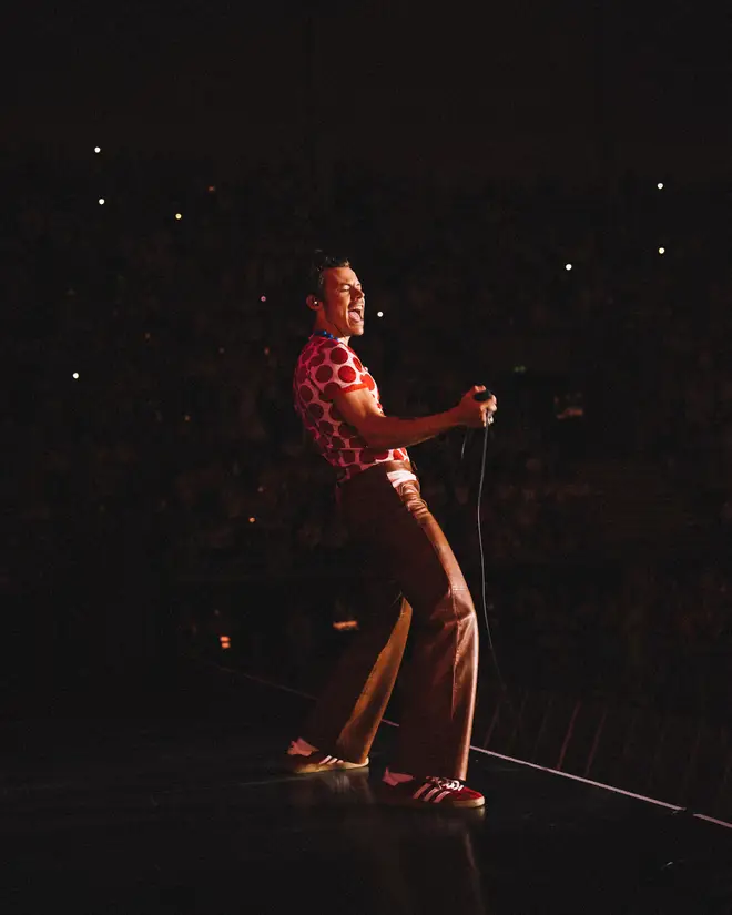 Harry Styles on stage during his Love On Tour shows