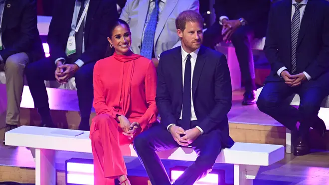 The Duke and Duchess of Sussex looked in high spirits at the event