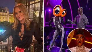 Amanda Holden has hinted she could be behind Scissors on The Masked Dancer