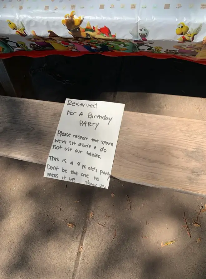 They left a 'rude note' on the benches