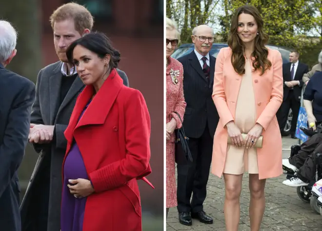 Meghan Markle and Kate Middleton baby bumps