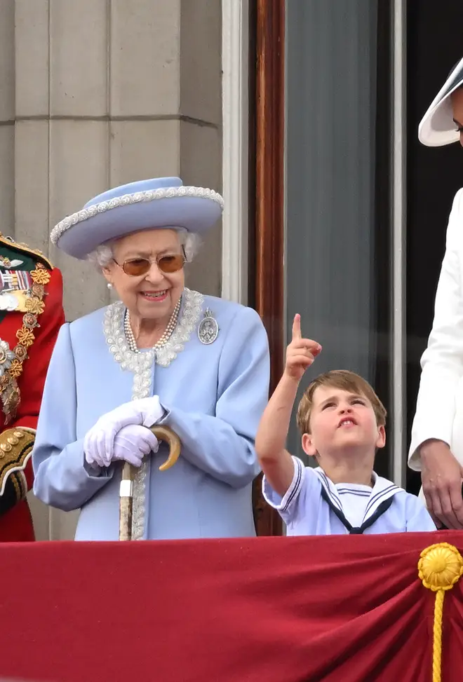 Prince Louis told his mother, Kate Middleton, that the Queen was now with great-grandpa