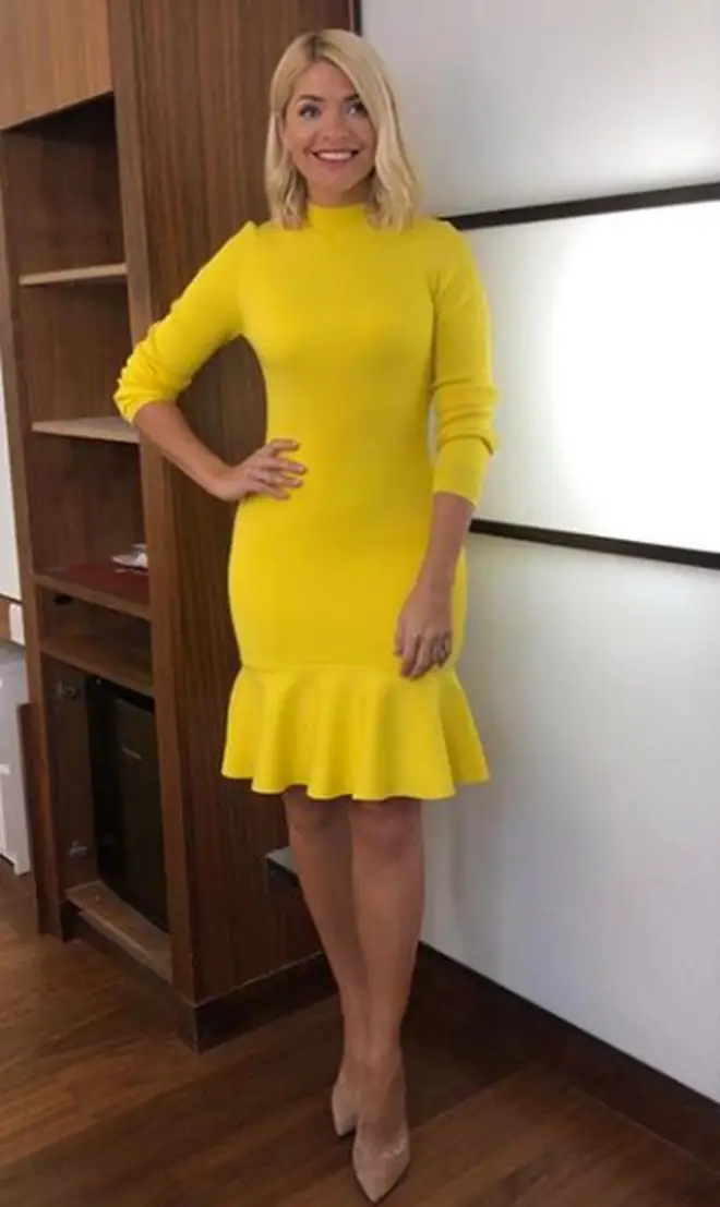 Holly Willoughby yellow This Morning dress