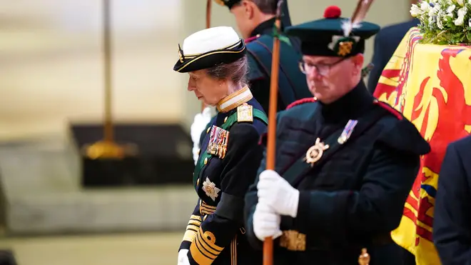 Princess Anne wearing her military uniform