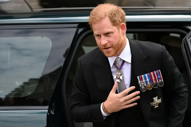Prince Harry with his military badges