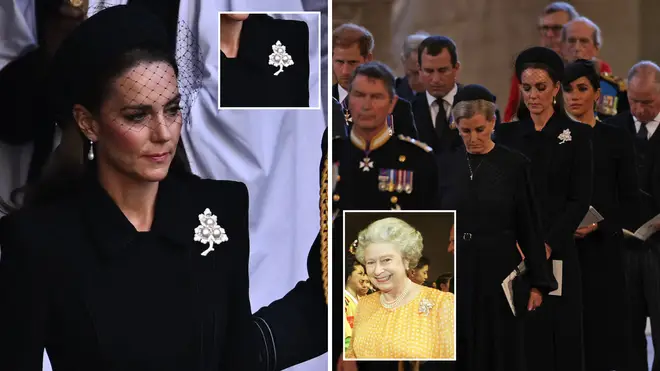 The Princess of Wales paid tribute to the late Queen with a special brooch