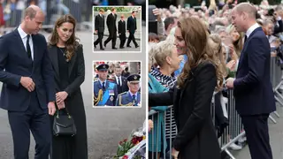 Prince William told a woman how walking in the Queen's procession reminded him of his mother's funeral
