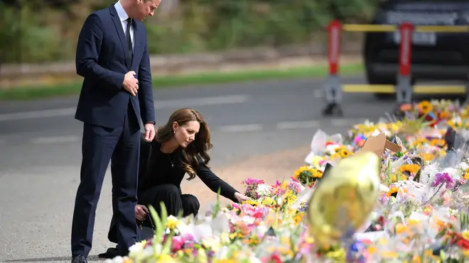 Kate Middleton and Prince William spoke to mourners at Sandringham