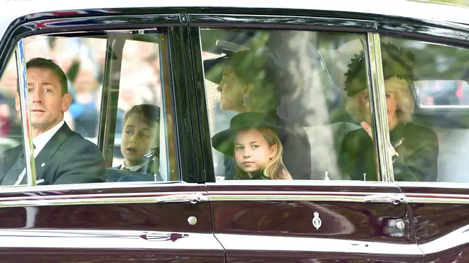 Prince George and Princess Charlotte are at the Queen's funeral