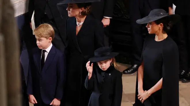 Prince George and Princess Charlotte walked alongside their parents at the Queen's funeral